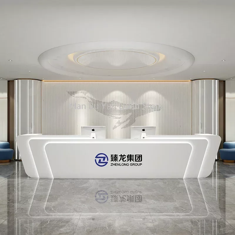 Minimalist Modern Beauty Salon Cashier Counter Business Bar Table Company Reception Desk Mostrador Negocio Furniture Bar Counter