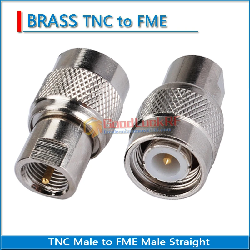 L12 TNC Male to FME Male RF Connector Socket TNC - FME Straight Nickel Plated Brass Coaxial Adapters