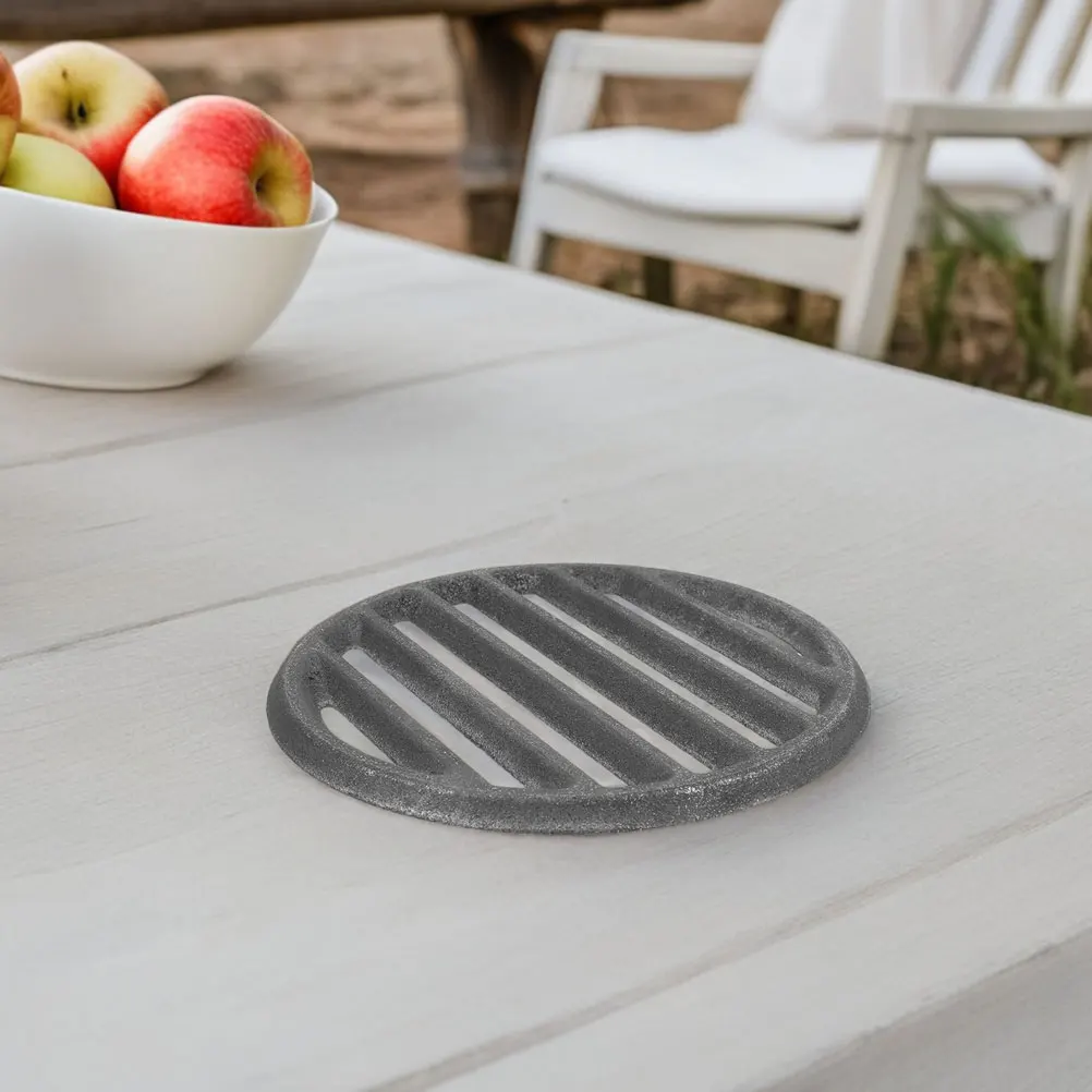 

1pc Cast Iron Round Grill Grate BBQ Charcoal Mesh Cooking Grid Replacement Sturdy Heat Resistant Durable Barbecue Rack Outdoor