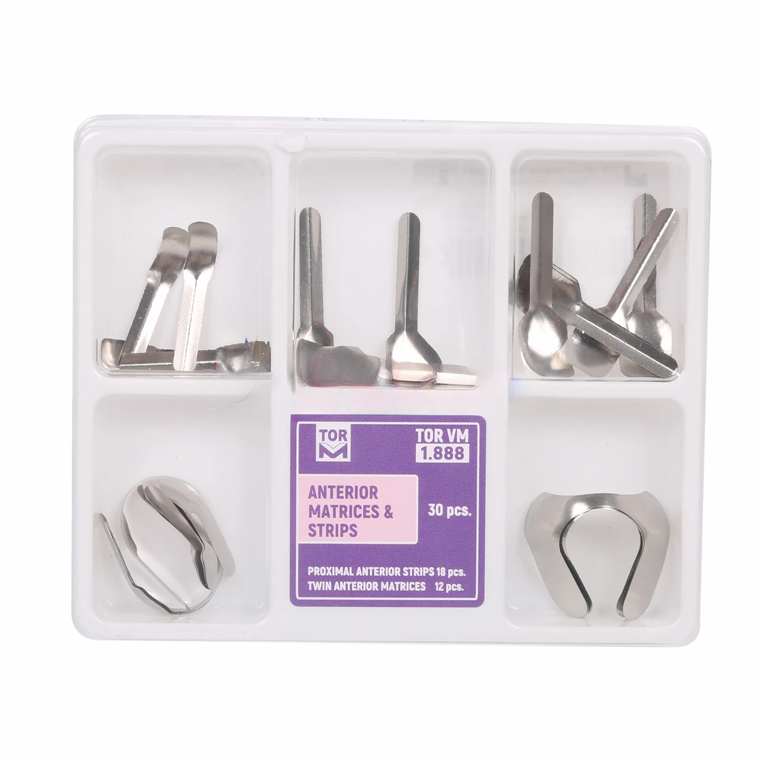 

Original TOR Matrices Band Kit Dentals Anterior Matrices And Strips Stainless Steel Proximal Strips 1.888