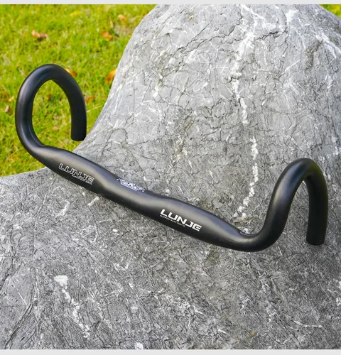 Manillar de bicicleta de carretera ultraligero 25,4 31,8 barra de caída exterior aleación de aluminio 380/400/420mm manillar de bicicleta