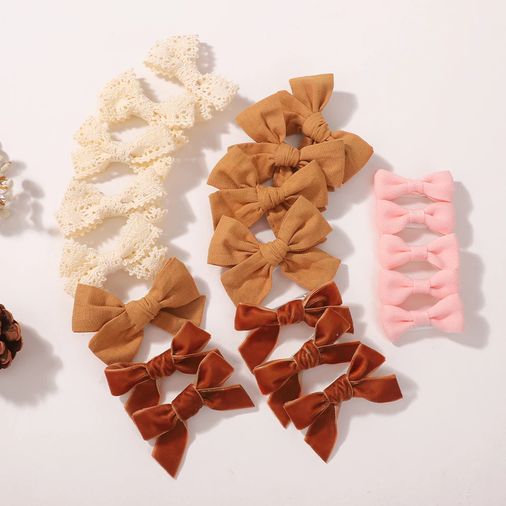 

20Pcs random color hairclips for girls hair accessories 4style hairgripes hairclip set lace bowknot kids headdress