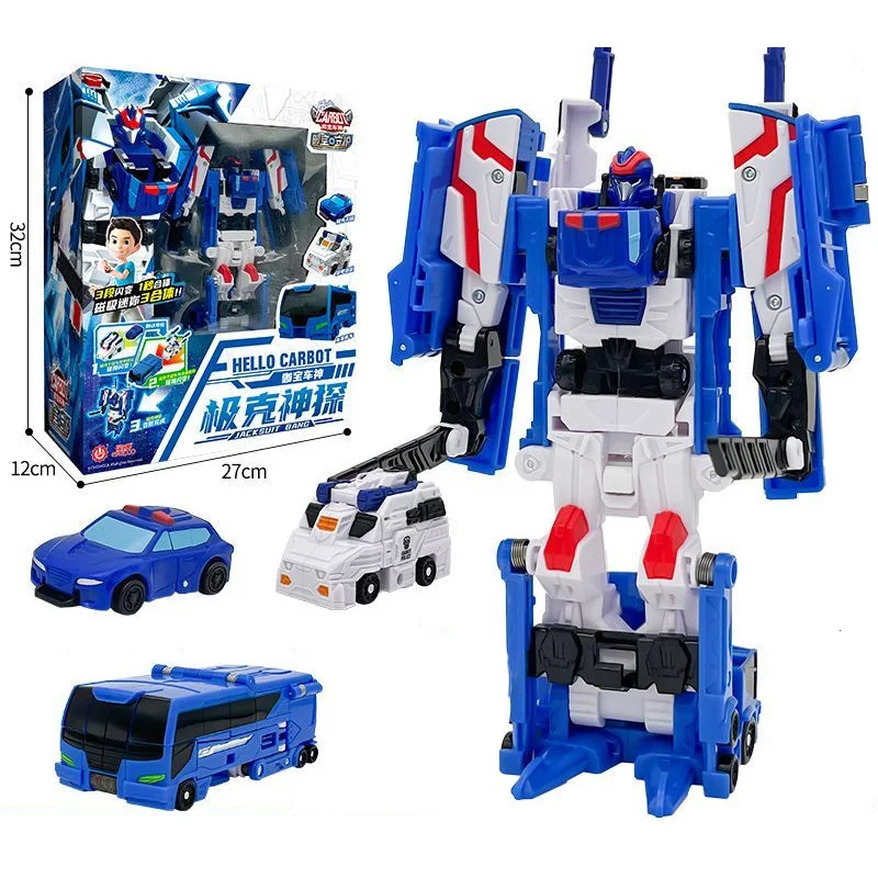 New ABS Hello Carbot Transforming Robot to Car Toys Action Figures Multiple Modes Transformation Car Toy for Child Gift