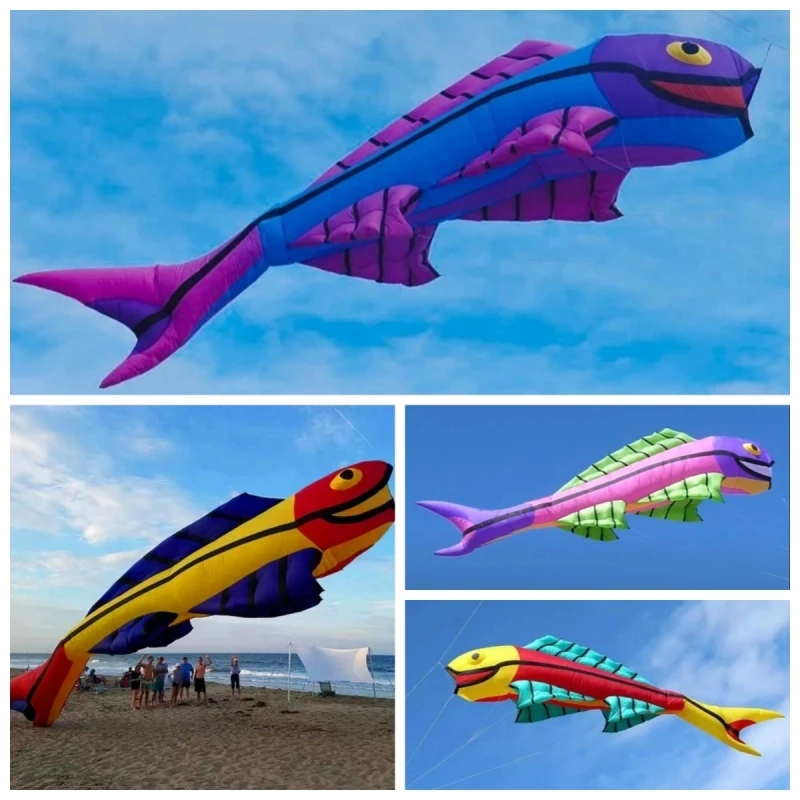 

free shipping 7m fish kites flying for adults kites pendant cometas de viento funny kites giant professional kites show kites