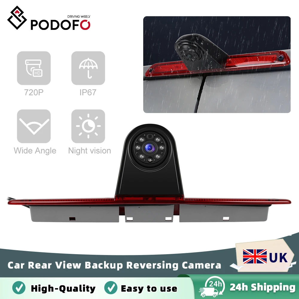 Podofo CVBS Car Rear View Backup Reversing Camera Night Vision For Mercedes Sprinter 2006-2019
