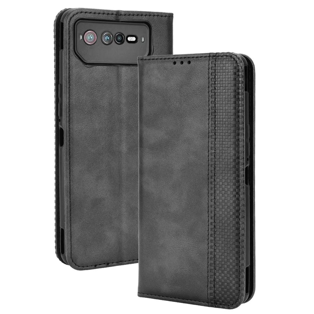 For Asus ROG Phone 6 Luxury Flip PU Leather Magnetic Adsorption Case For Asus ROG Phone 6 Pro ROG6 Phone Bag