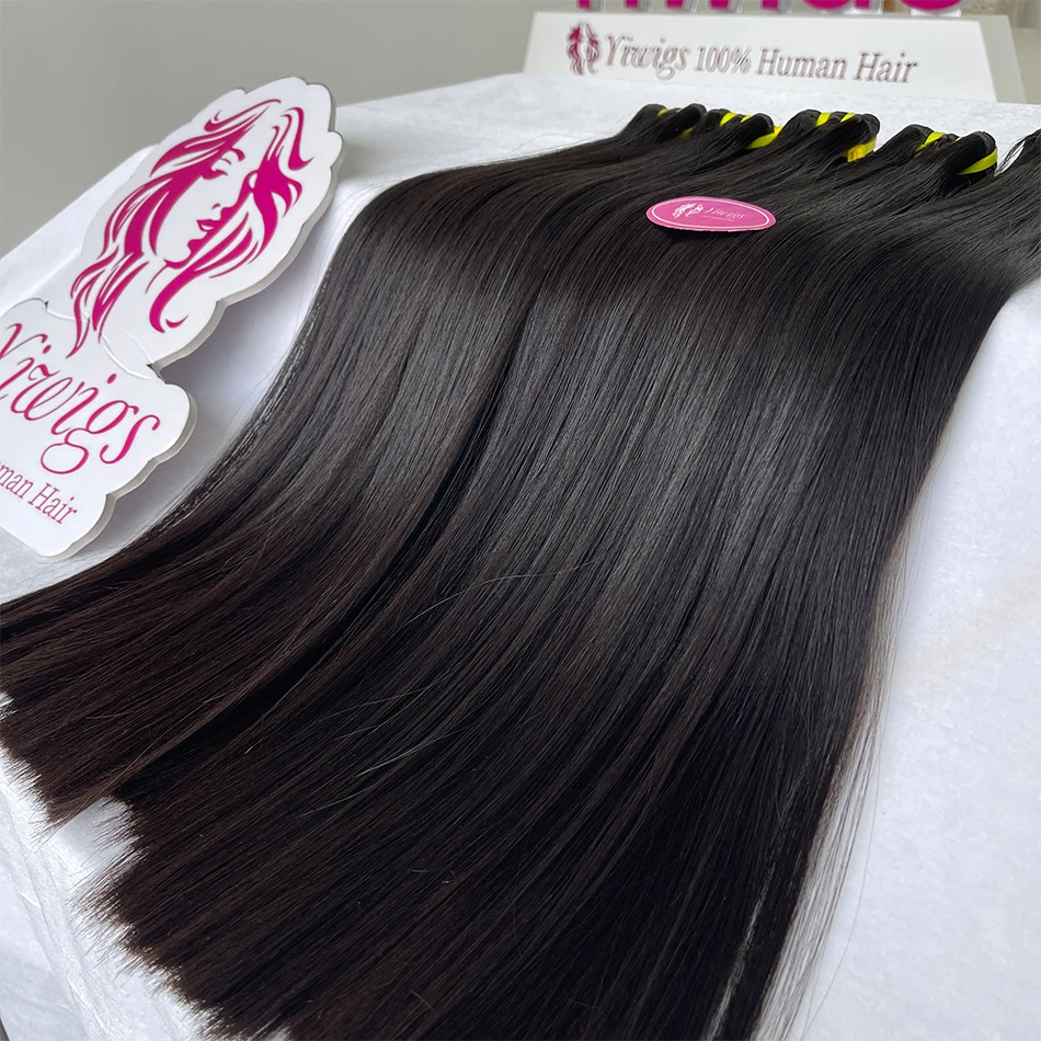 Bone Straight 100% Ruwe Menselijk Haar Bundels Vietnamese Dubbel Getrokken Onverwerkte Haar Weave Extensions Tissage Voor Vrouwen