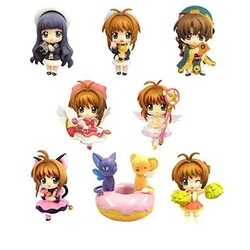 Anime Cardcaptor Sakura Kinomoto Sakura Tomoyo Daidoji Figures Model Toy Cute Q Version Doll Collection Desktop Ornaments Gifts