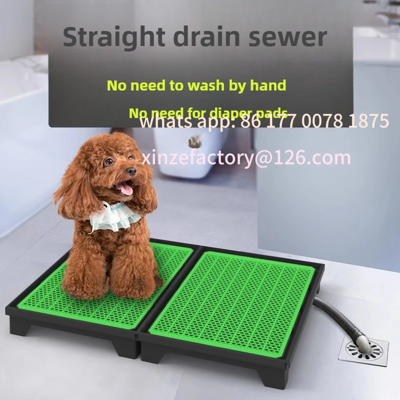 Inodoro para mascotas personalizable con deflector, agua de lavado, alcantarillado directo, productos de limpieza para mascotas, accesorios, gatos, perros, conejos