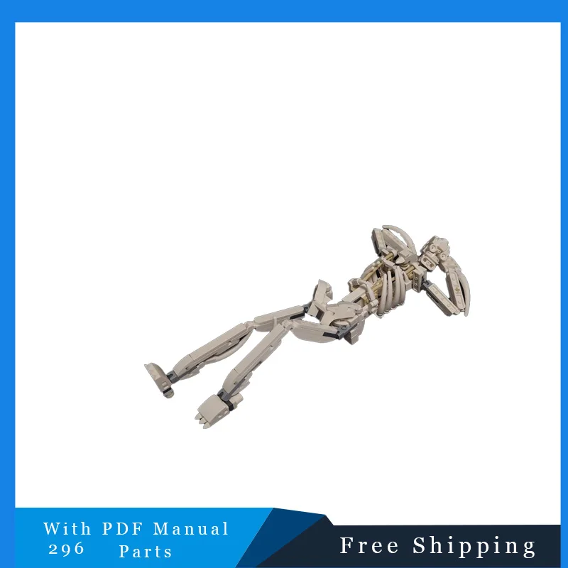 296 peças esqueleto humano educacional moc modelo criativo construção empilhamento bloco tijolos brinquedos diy feriado aniversário presentes de natal