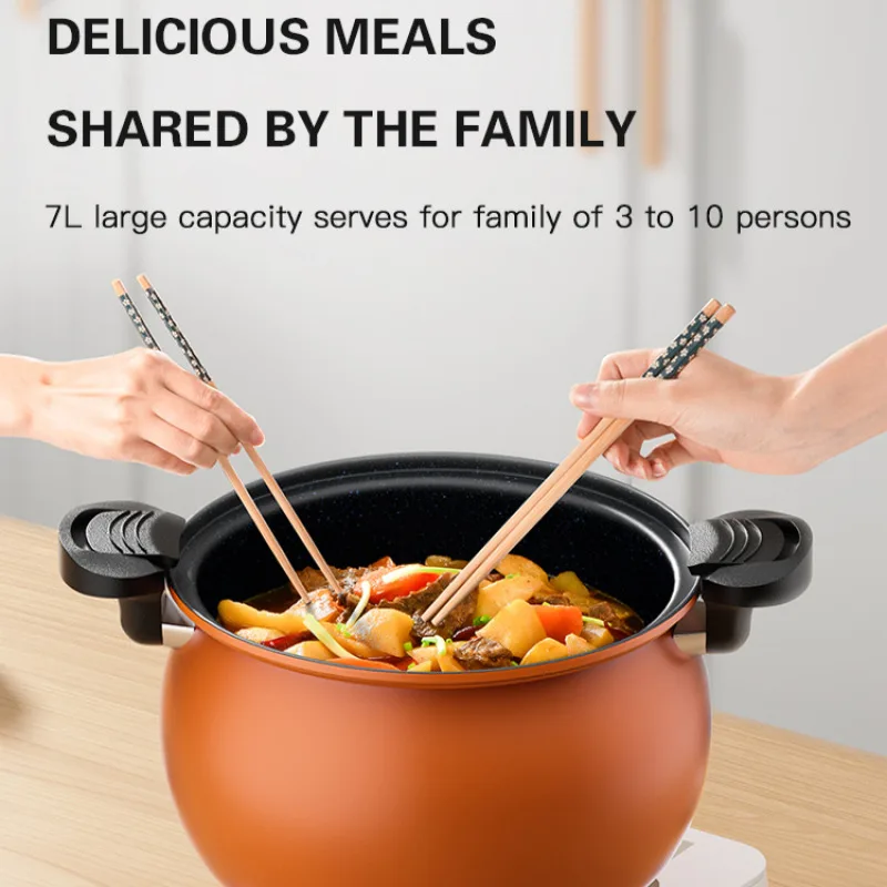 

Multifunctional nonstick cookware Micropressure soup pot Pressure cooker and micropressure cooker