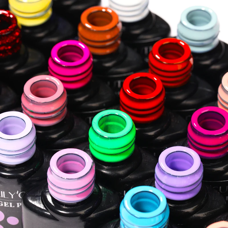 LILYCUTE 184 colores de esmalte en gel de 7 ml, brillantina púrpura, lentejuelas, base y top coat mate, se remoja con LED UV, barniz de arte de uñas 4