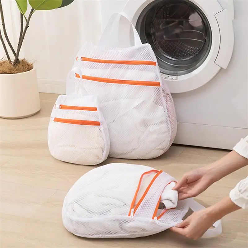 Stereo Laundry Bag New Portable Double Zip Stereo Laundry Bag Reusable Household Laundry Bag Large Capacity Laundry Bag