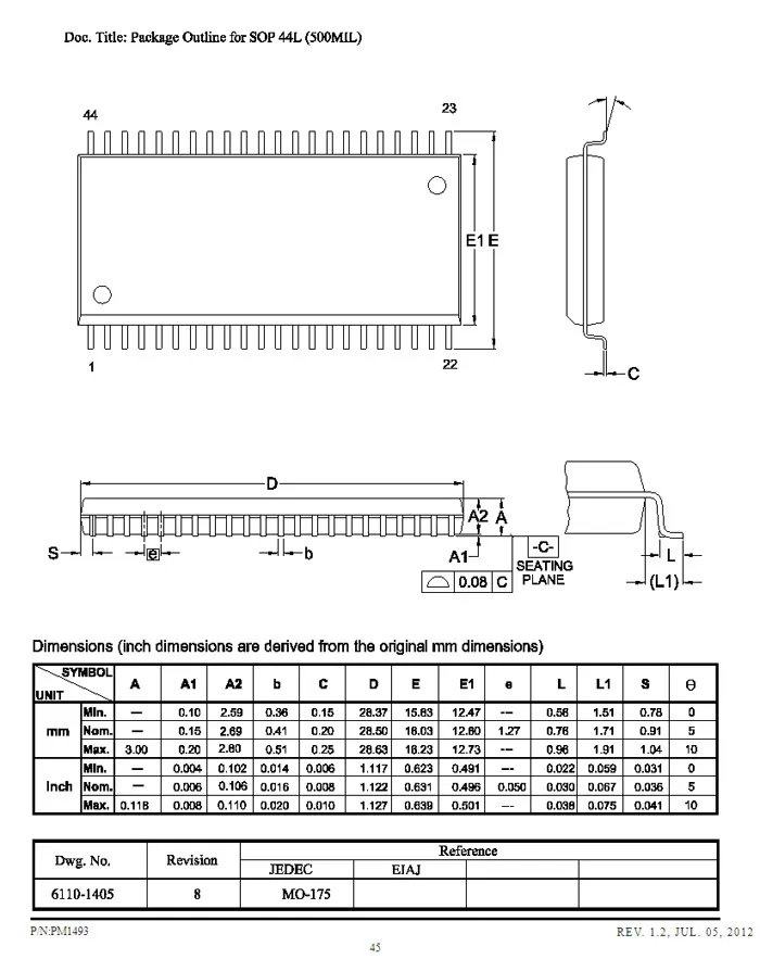 OTS-44-1.27-03 SOP44 auf DIP44 Adapter PSOP44 SOP44 SOIC44 Testsockel WL-PSOP44-U1 SDP-UNIV-44PS Programmieradapter