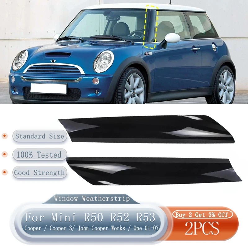 51137128157 Window Windshield A-pillar Trim Molding Cover for Mini R50 R52 R53 Cooper / Cooper S/ John Cooper Works / One 01-07