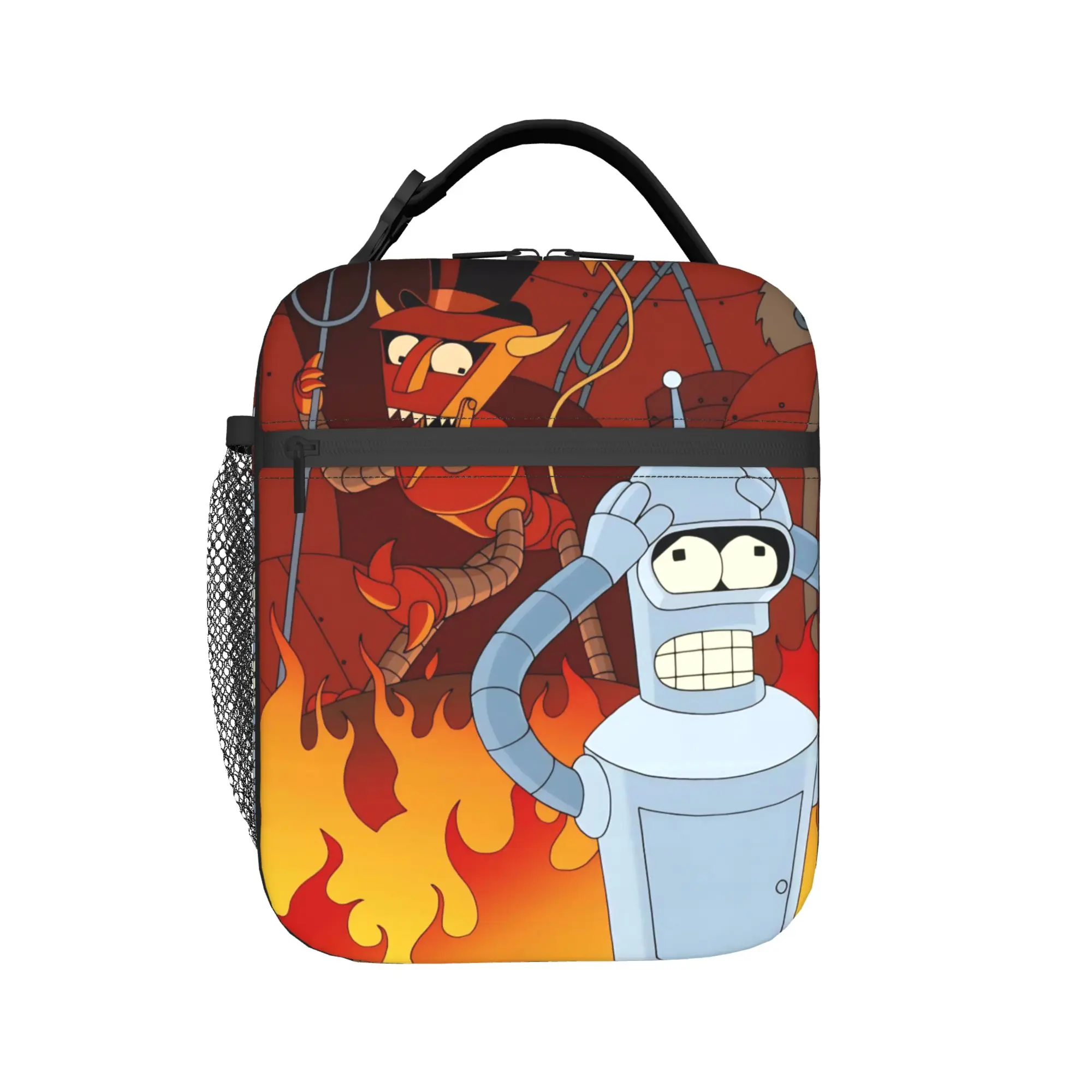 Lunch Boxes Futuramaed Benders Cartoon Comic Accessories  Food Box Causal Thermal Cooler Lunch Box For School