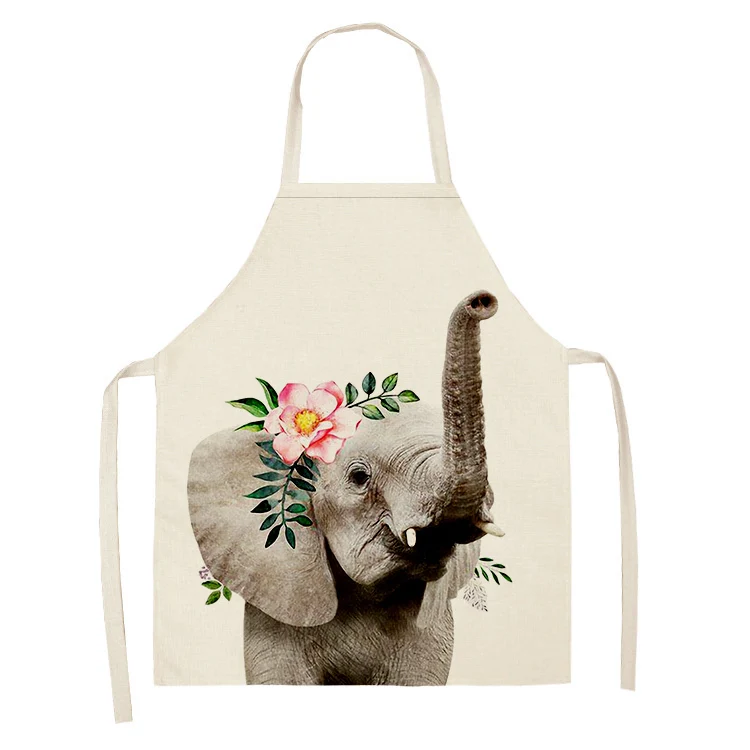 Cartoon animal pattern alpaca House cleaning Apron for children kids apron Men kitchen apron aprons for women aprons for women