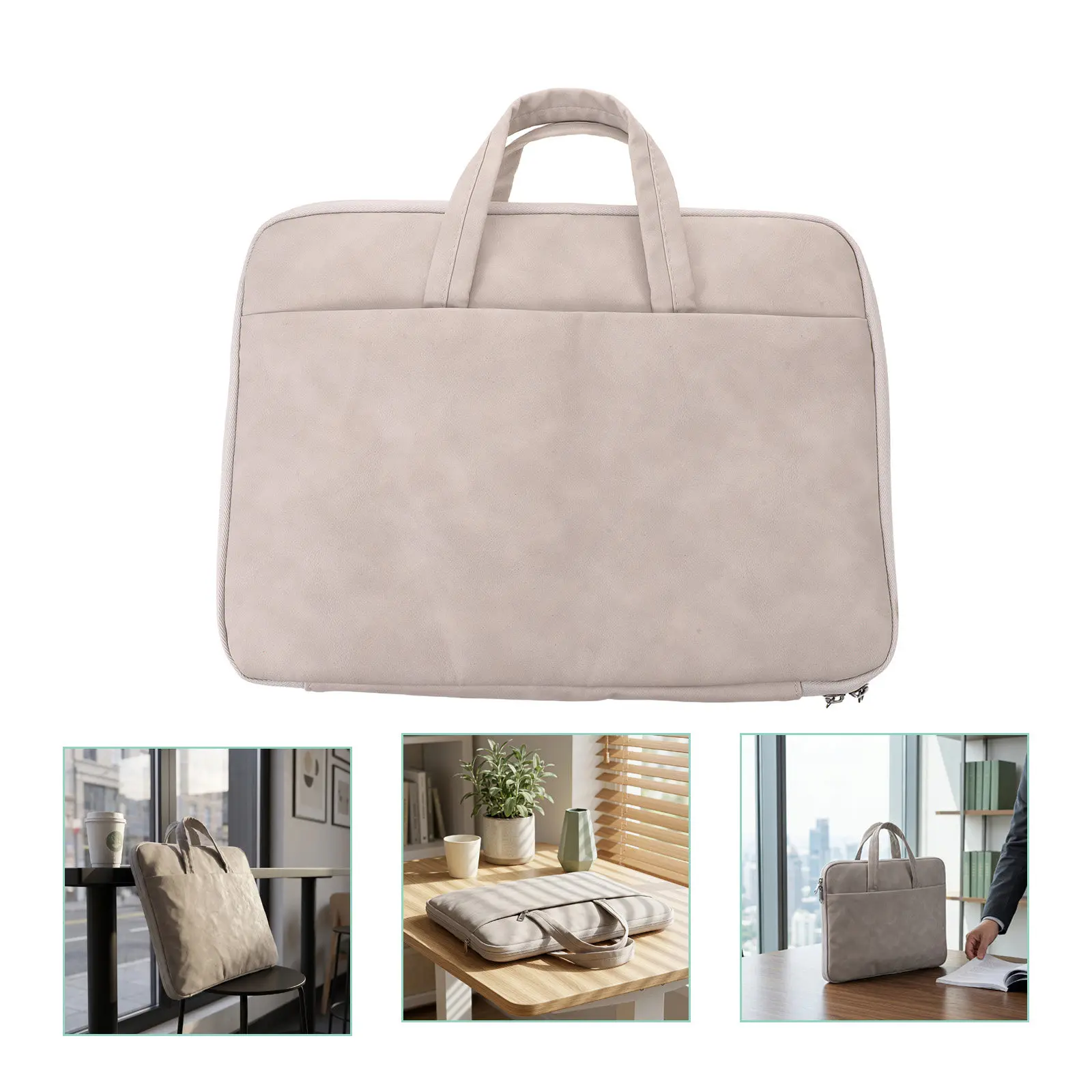 Laptop Sleeve Bag 15.6 16 Inch Full Opening Handheld Briefcase Style Waterproof Shockproof Notebook Computer Bag Business Carry