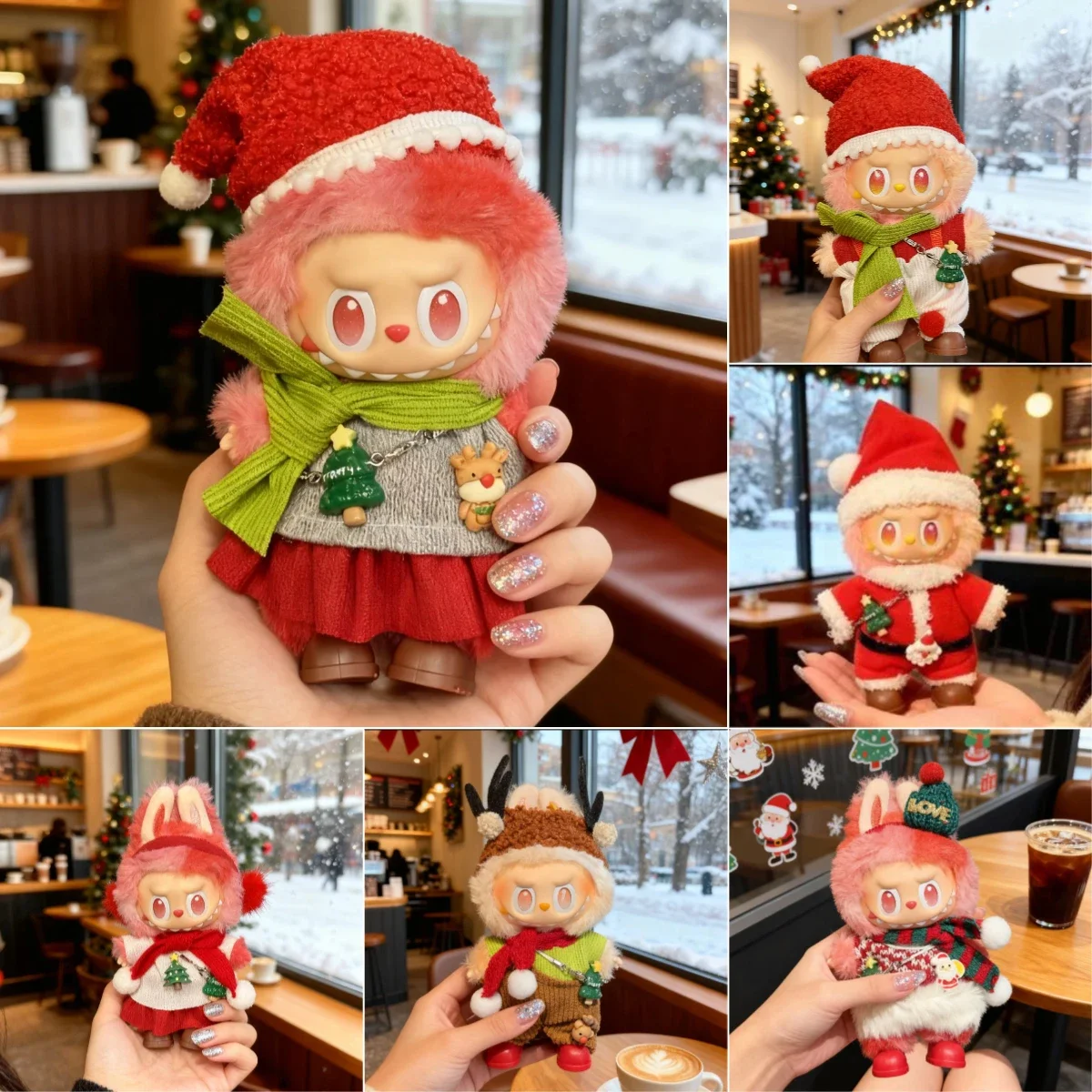 

Labubu Accessories Clothes Suitable for V1 V2 V3 V4 Labubu Christmas Deer Set Labubu Red clothing Christmas Fashion Gift