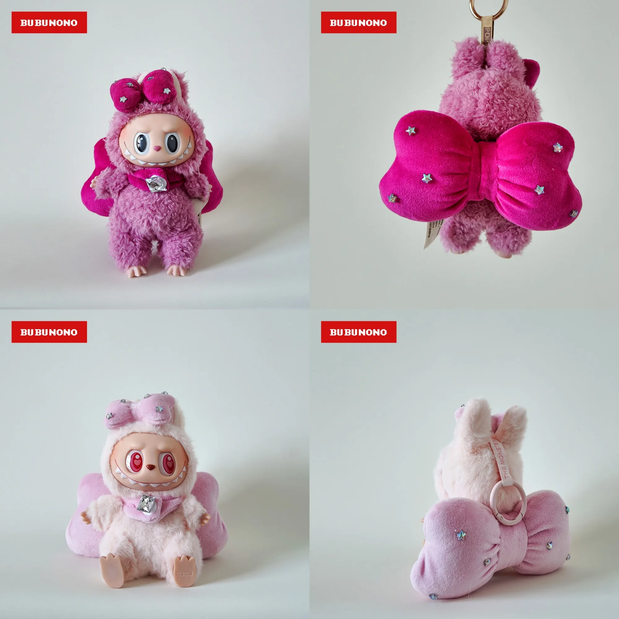 

Labubu Doll Clothes Set with Rhinestone Bow for Sitting Standing Figures 1 2 3 Gen Vinyl Outfit Creative Fashion Accessories Rep