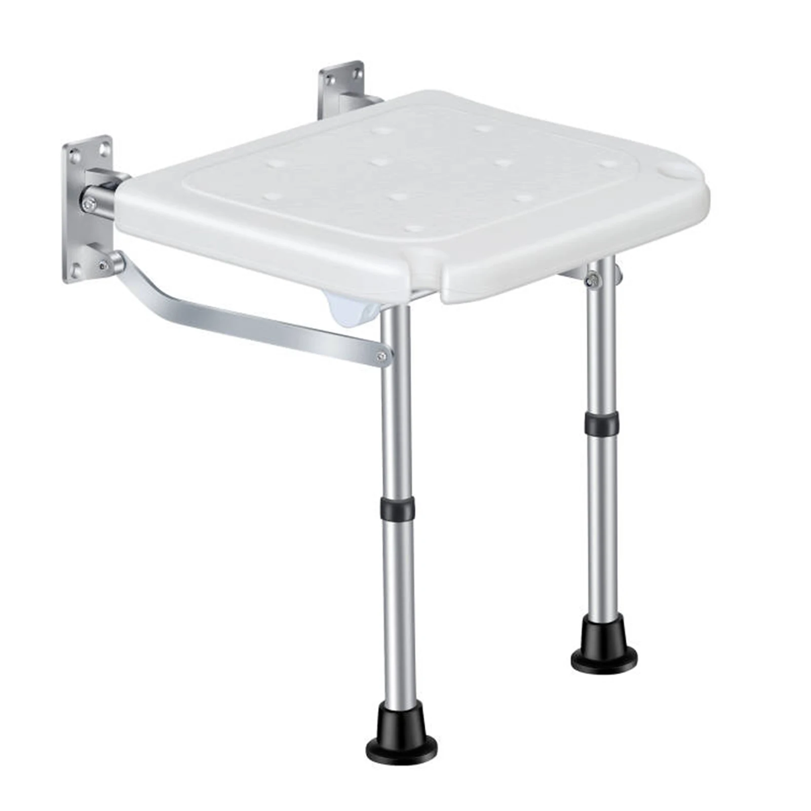 

Folding shower stool, wall-mounted shower seat, screw-in bathroom chair and stool, anti-slip, elderly and disabled shower