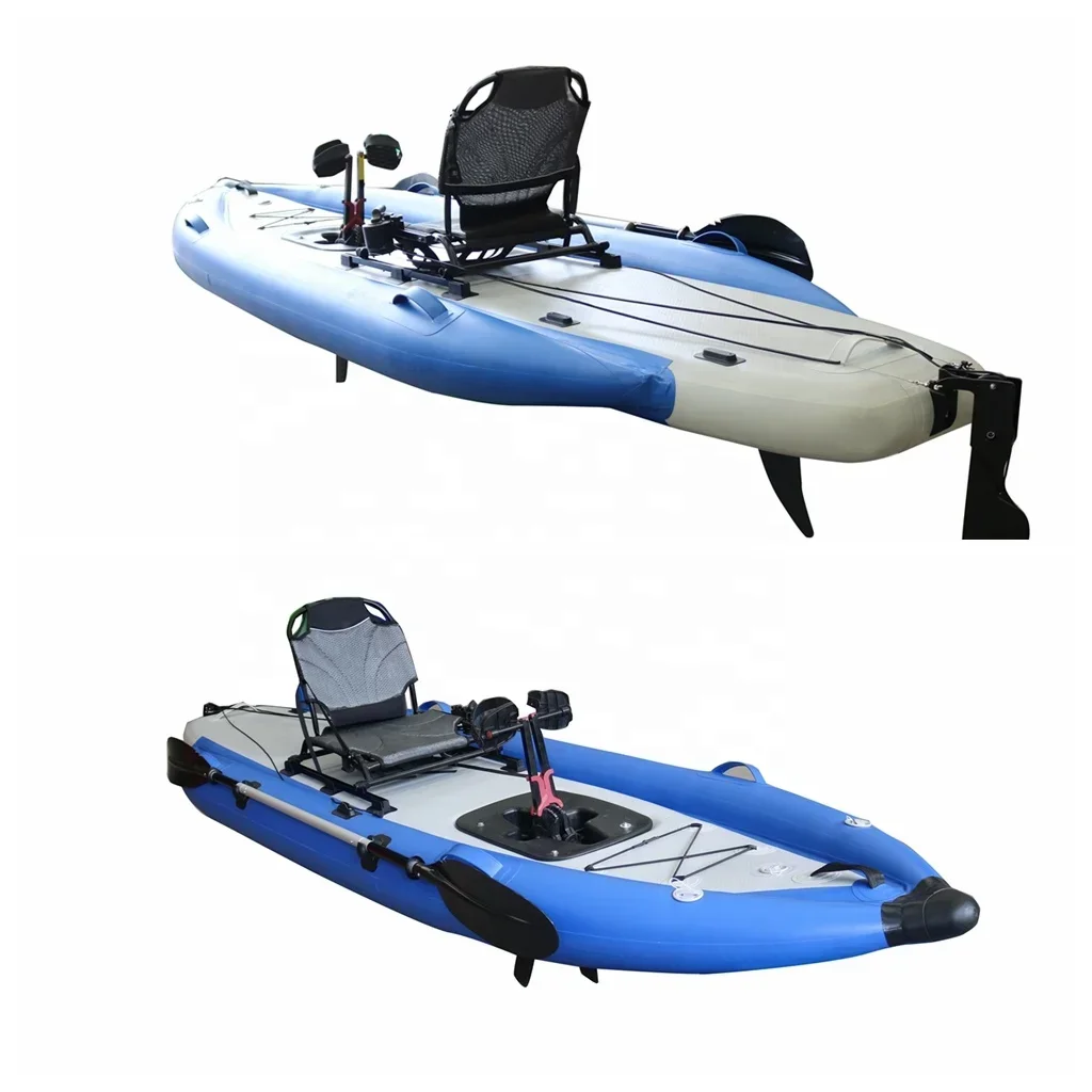 Vicking 2023 New Design 12 FT Single Person Sit On Top Inflatable Pedal Fishing Kayak PVC Material for Sale