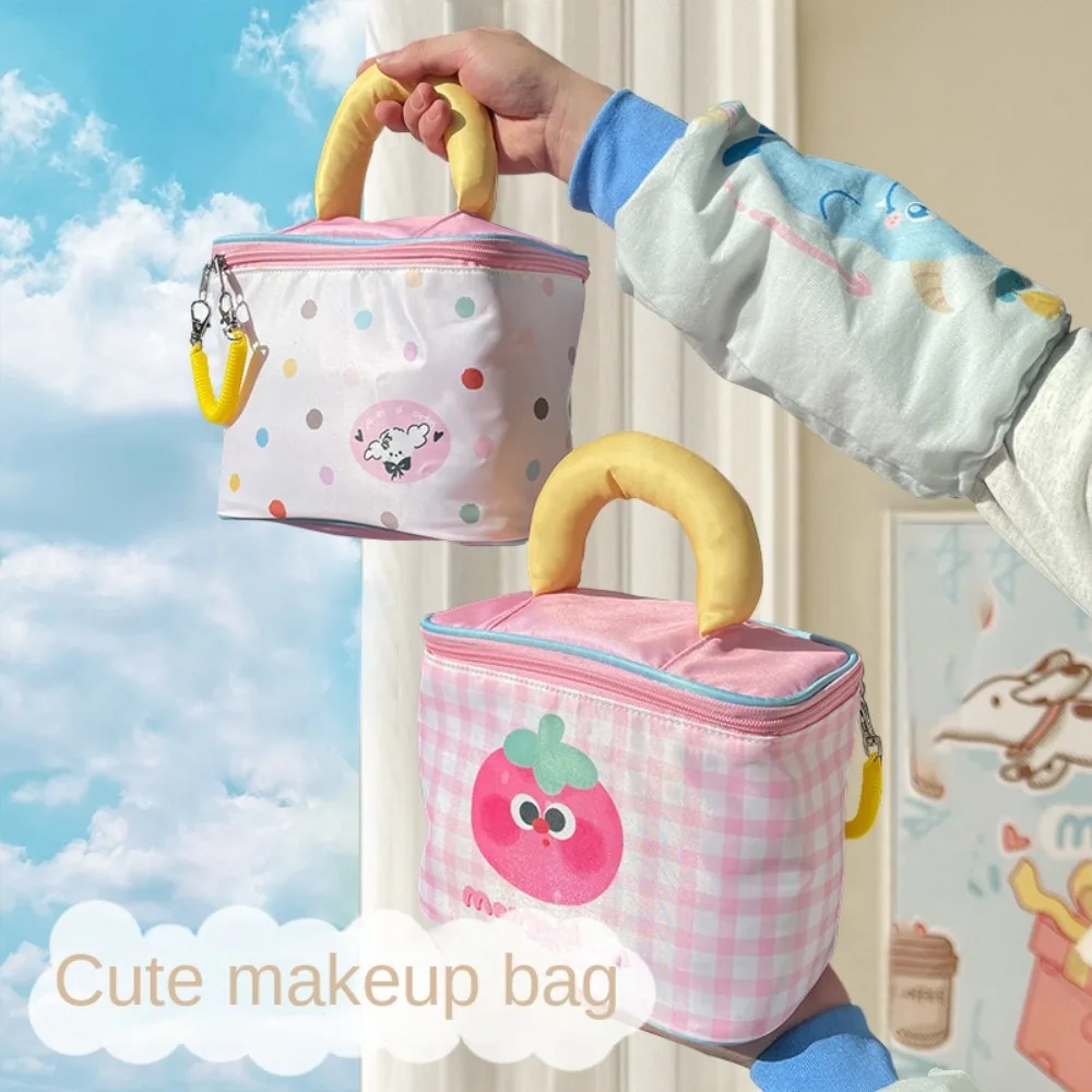 

Нейлоновая косметичка с героями мультфильмов, водонепроницаемая цветная контрастная сумка для хранения средств по уходу за кожей, многофункциональная квадратная косметичка в форме дома