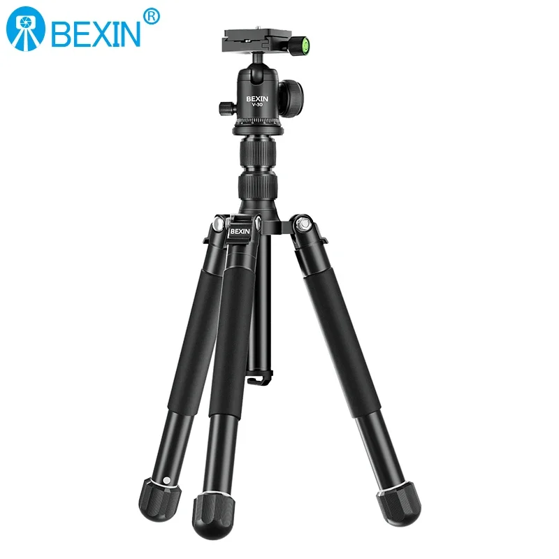 BEXIN MS27 150cm Aluminum Alloy Camera Tripod Stand Light Portable Travel Fast Flip Lock Tripod with Ball Head for DSLR Cameras