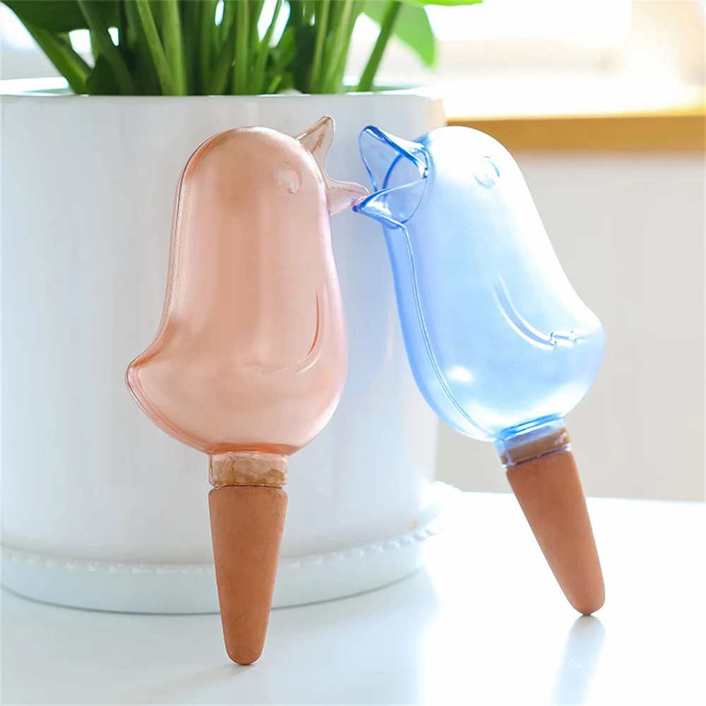 1PC Household Automatic Flower Watering Device Plant Waterer Self Watering Bird Shape Plastic Aqua Bulbs Dripping Device Garden