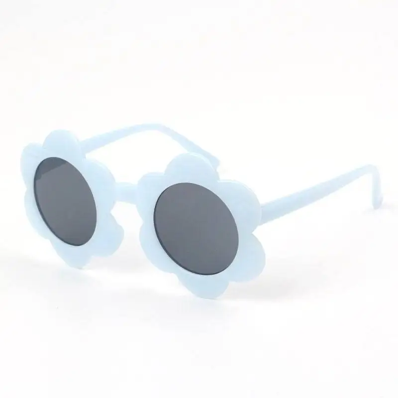Blumenförmige, durchscheinende Gelee-Sonnenbrille für Mädchen, UV-Schutz, Kinder-Sommerbrille, Party im Freien, leicht, bequem, für Kleinkinder – Detail 5