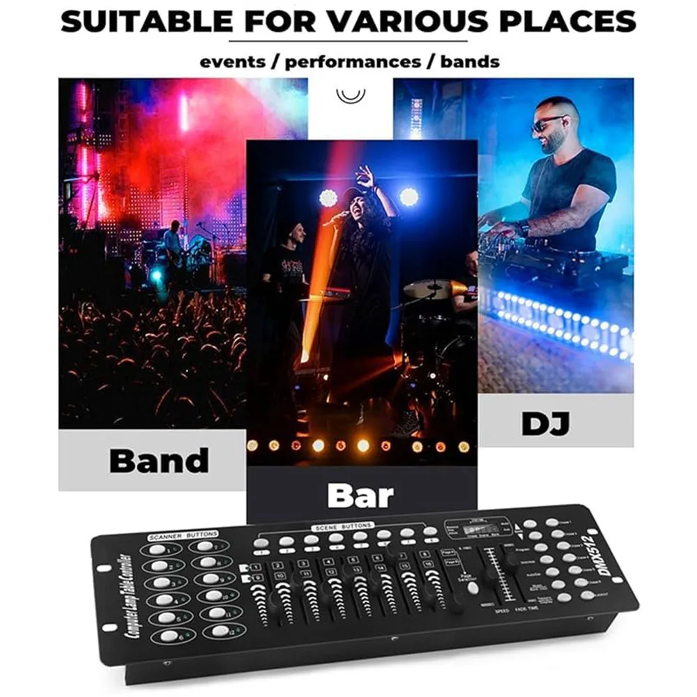 192 DMX-Controller DJ-Ausrüstung DMX 512 MIDI-Operator für LED Par Moving Head Par Light DJ Disco Club Bar Live-Konzerte