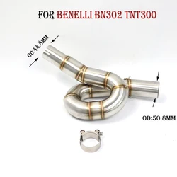 51mm ์คํ ๋ฐ์ด ๋ฐฐ๊ธฐ ์ค๊ฐ ํ์ดํ ๋งํฌ Benelli 300 BJ300 GS BN302 TNT300 2014 2015 2016 2017 2018 ์คํ
์ธ๋ ์ค ์คํธ