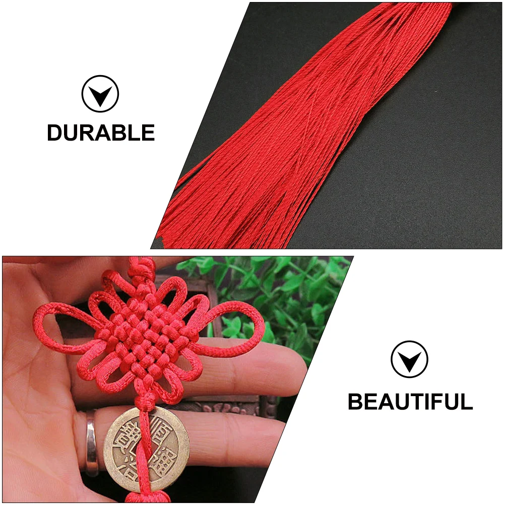 8 Pcs Ancient Coin Chinese Knot Car Hanging Decor Tassel Decorate Commemorative Home Door Pendant Polyester Adornment Garland