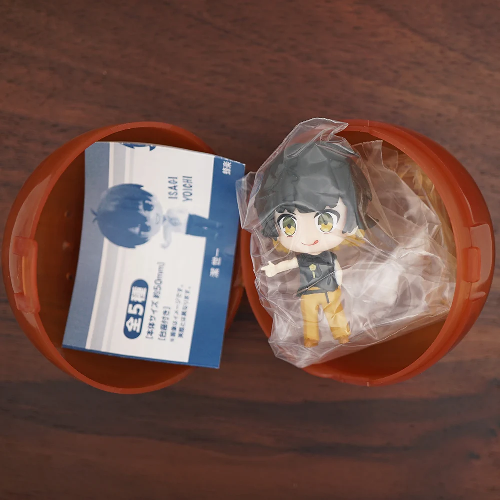 Bloqueio azul anime nagi seishiro rin itoshi isagi yoichi chigiri bachira meguru 50mm figura pequena original caspule brinquedos