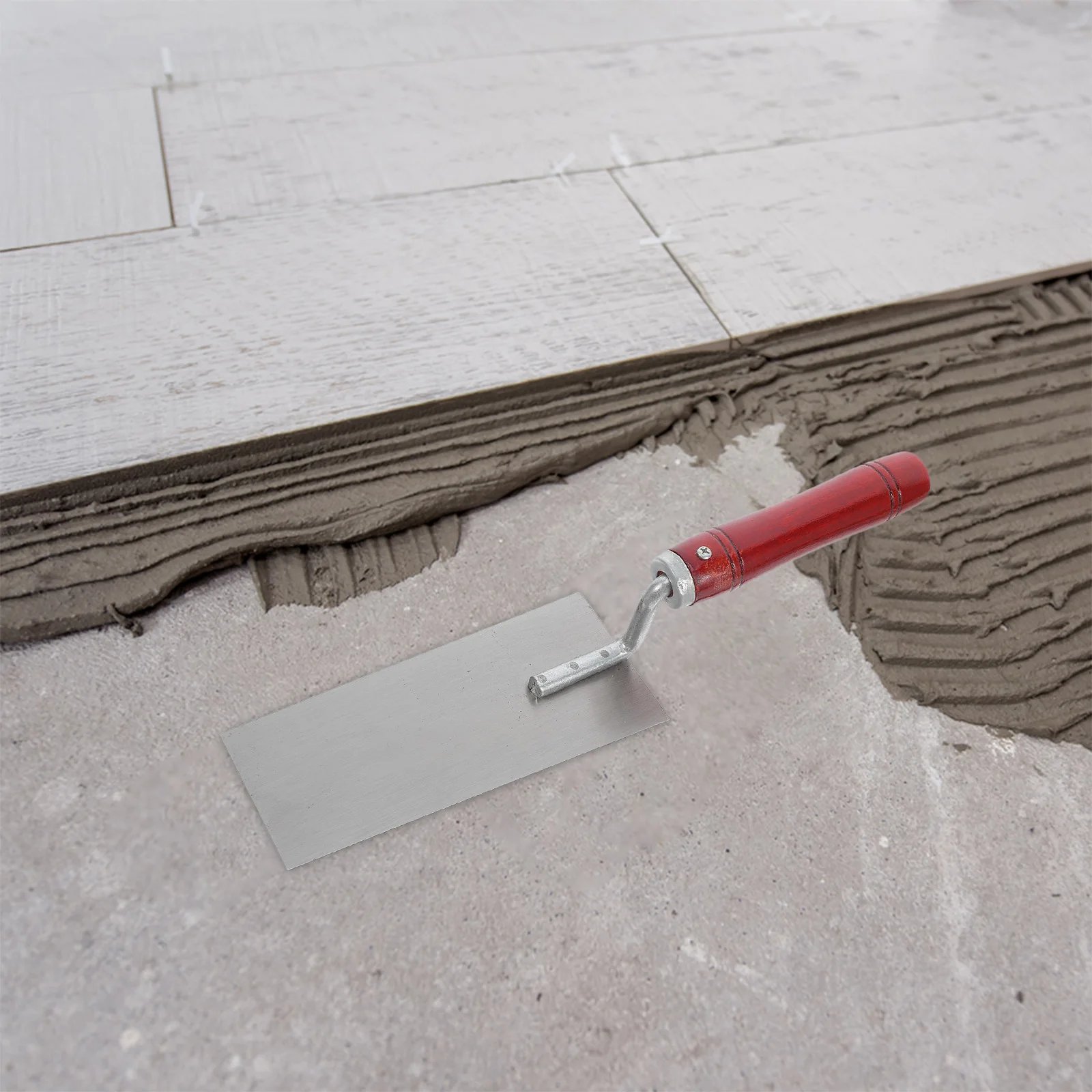 

Stainless Steel Flat Finishing Trowel Wood Handle Durable Masonry Tool for Plastering Grouting Construction Drywall Spatula Hand