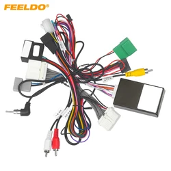 FEELDO Car 16pin Power Cord Wiring Harness Adapter Canbus Box For Subaru Tribeca (07-11) With OEM Navigator