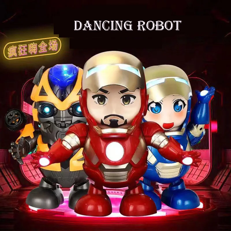 Iron Man Singing and Dancing Toys Electric Robot Children's Light Toys