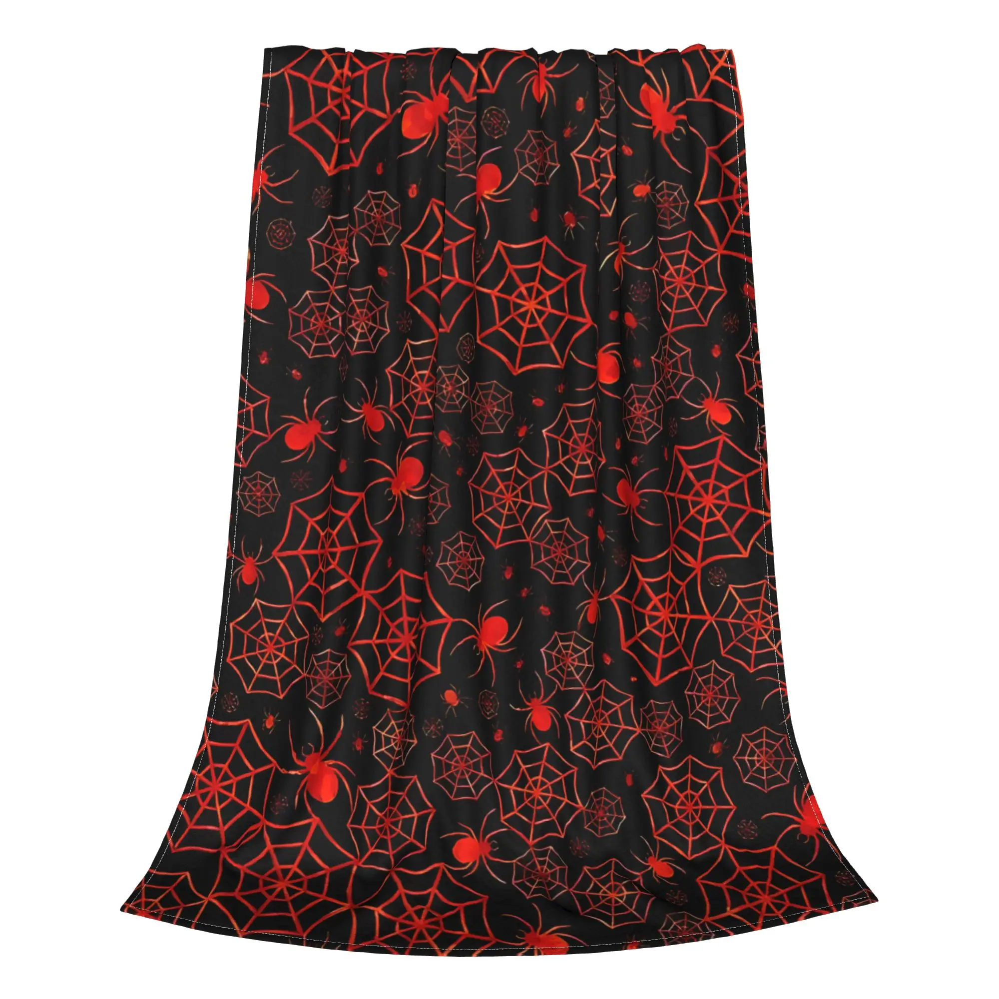 1PC Creepy Red Halloween Spiders  Blanket Throw Super Cosy Plush Living Room Sofa