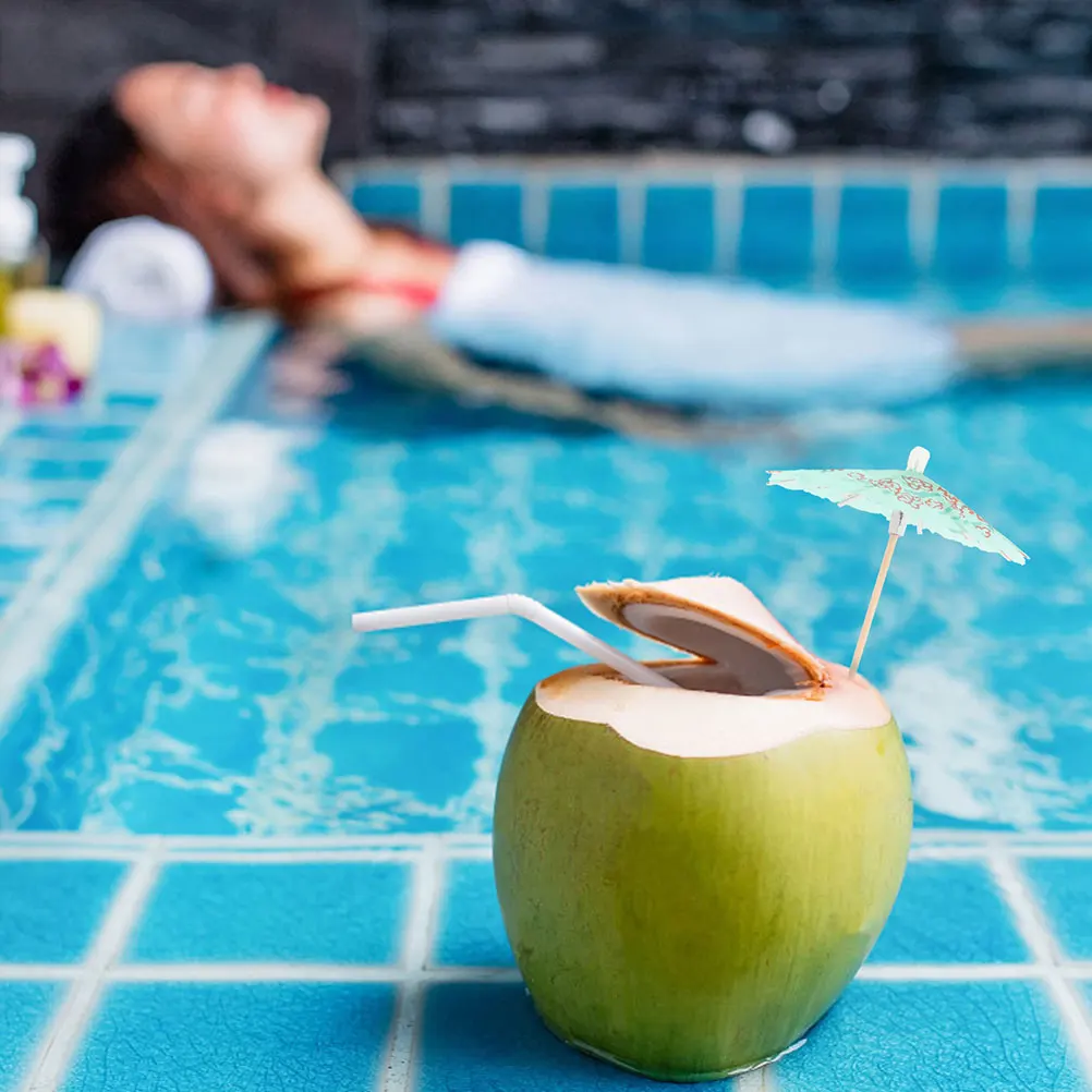 

60 Pcs Drink Decorations Fruit Picks Umbrella Valentine Party Cocktail Umbrellas Home Use Bar Tools Kitchen Accessories