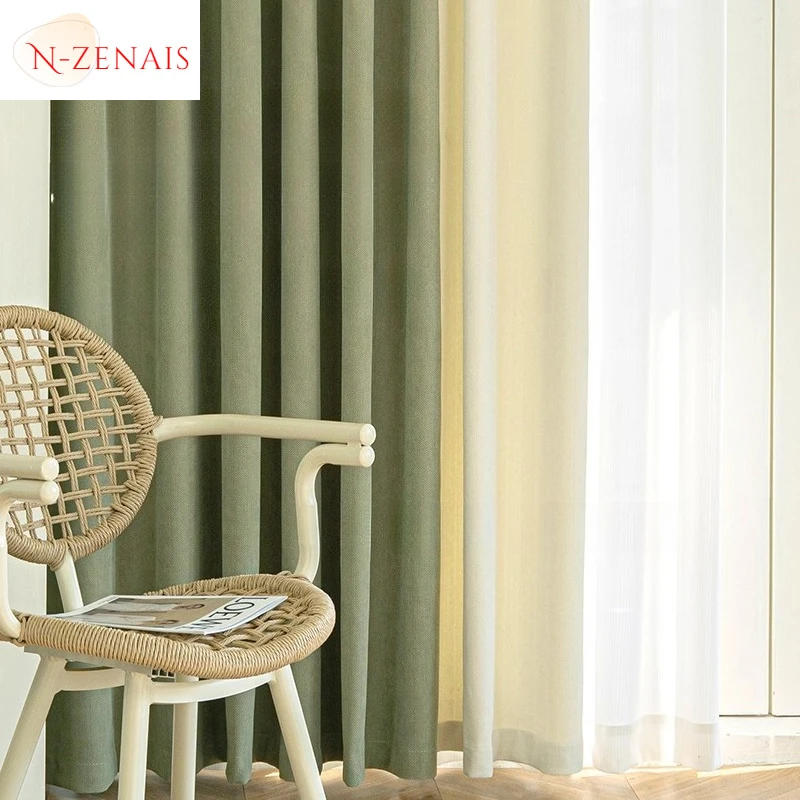 

Custom Size！！French Herringbone Chenille Thickened High-blackout Elegant Fashion Curtains for Living Dining Room Bedroom Decor