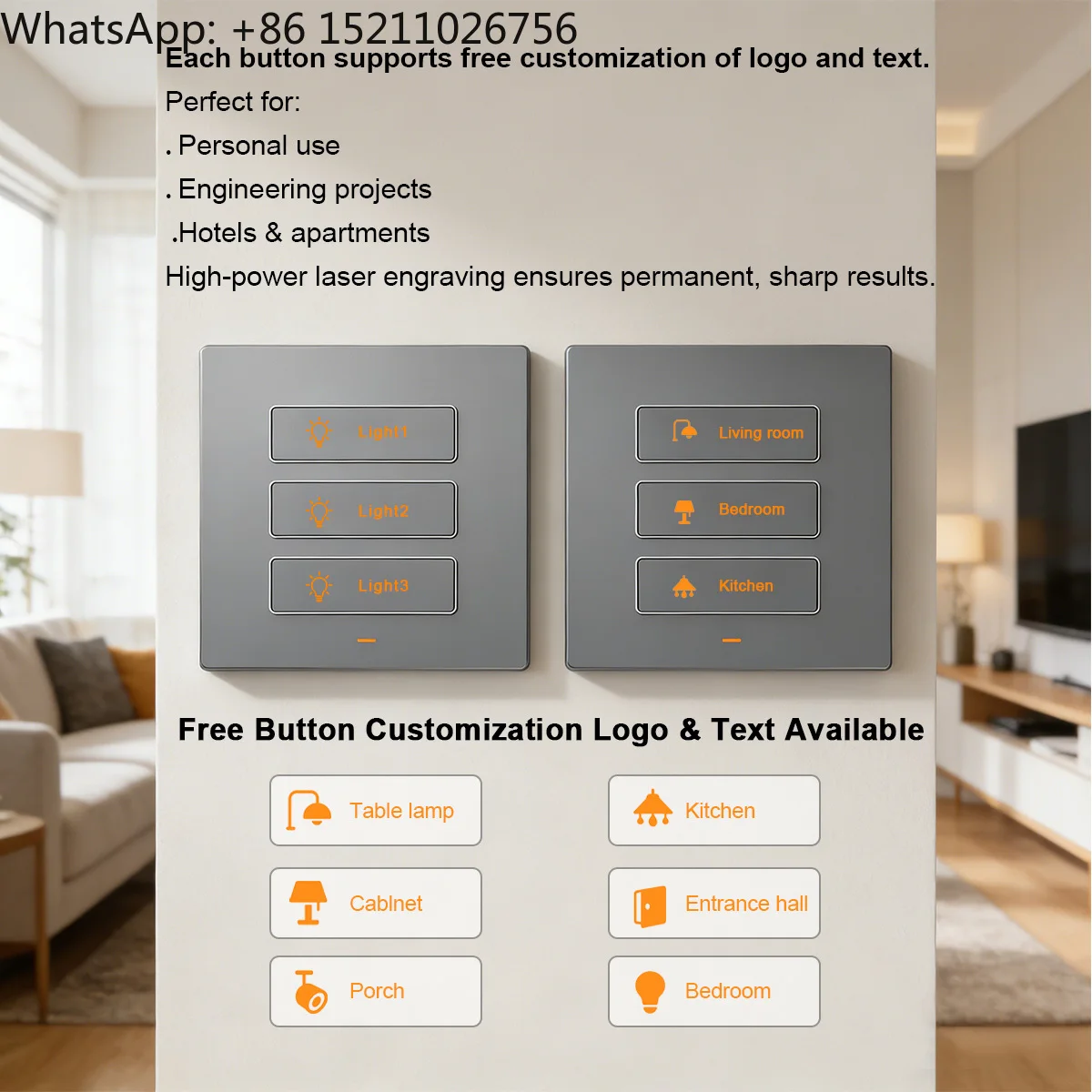 LANBON Smart Light Wall Switch L10R Single Fire Wire Wall 3 Gang Light Switch Tuya Zigbee Push Button Switch Work With Alexa