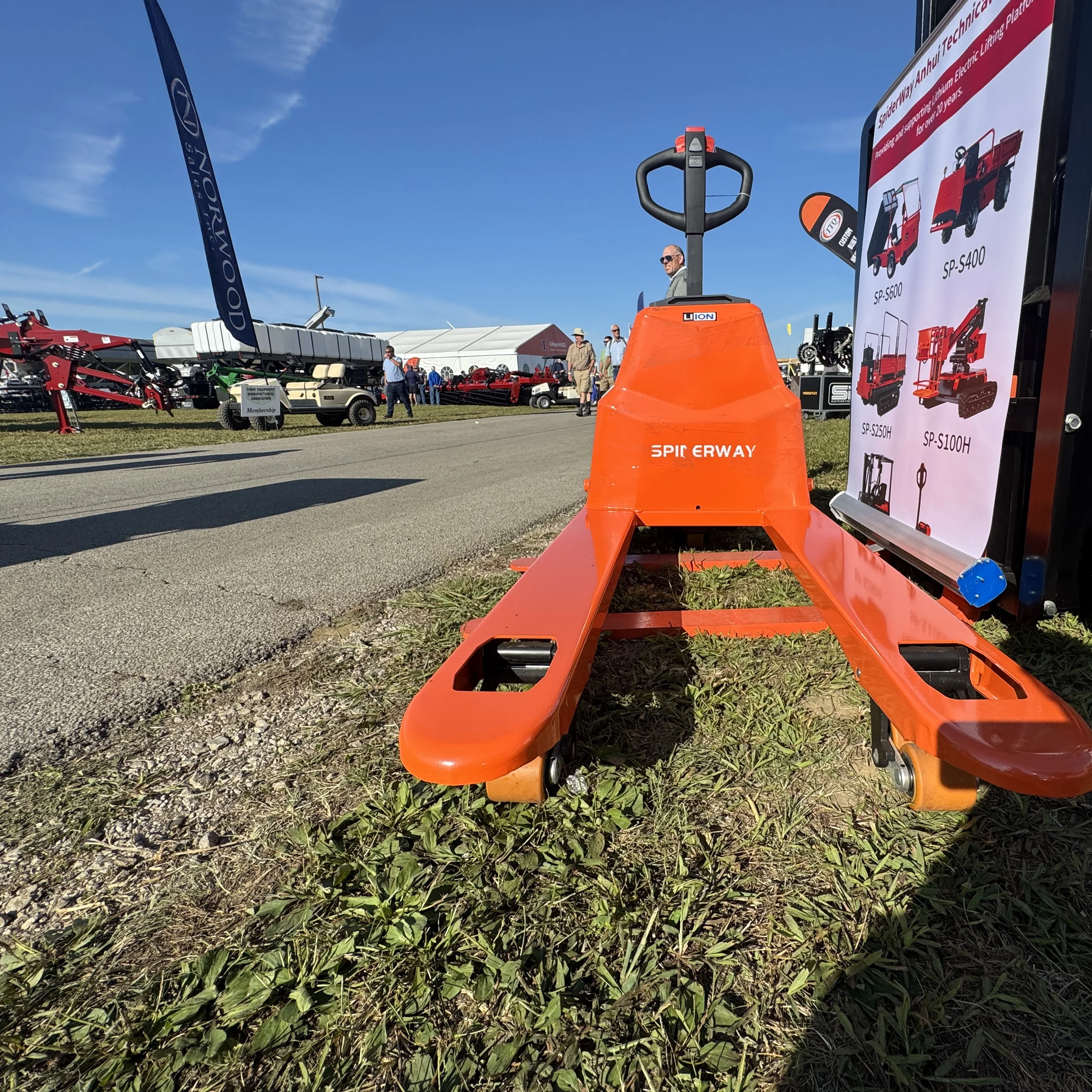 

Full Electric Pallet Jack 4400Lbs Capacity For Warehouse and Freight Workshop 48" x 27" Fork with Extra Battery Charger