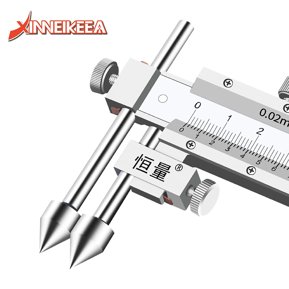 Center Distance Edge Center Hole Distance Vernier Caliper Measuring Range 150mm 200mm 300mm 4CR13 Stainless Steel Measuring Tool