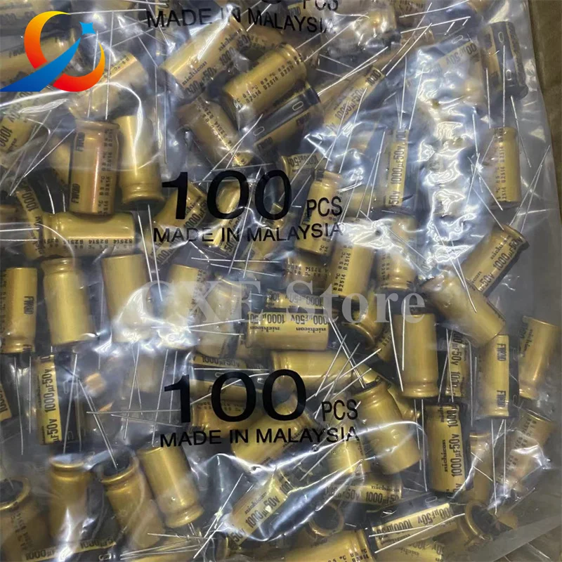 10PCS FW 50V1000UF Volume 12.5X25MM  UFW1H102MHD Nichicon Audio Electrolytic Capacitors 1000UF 50V NEW