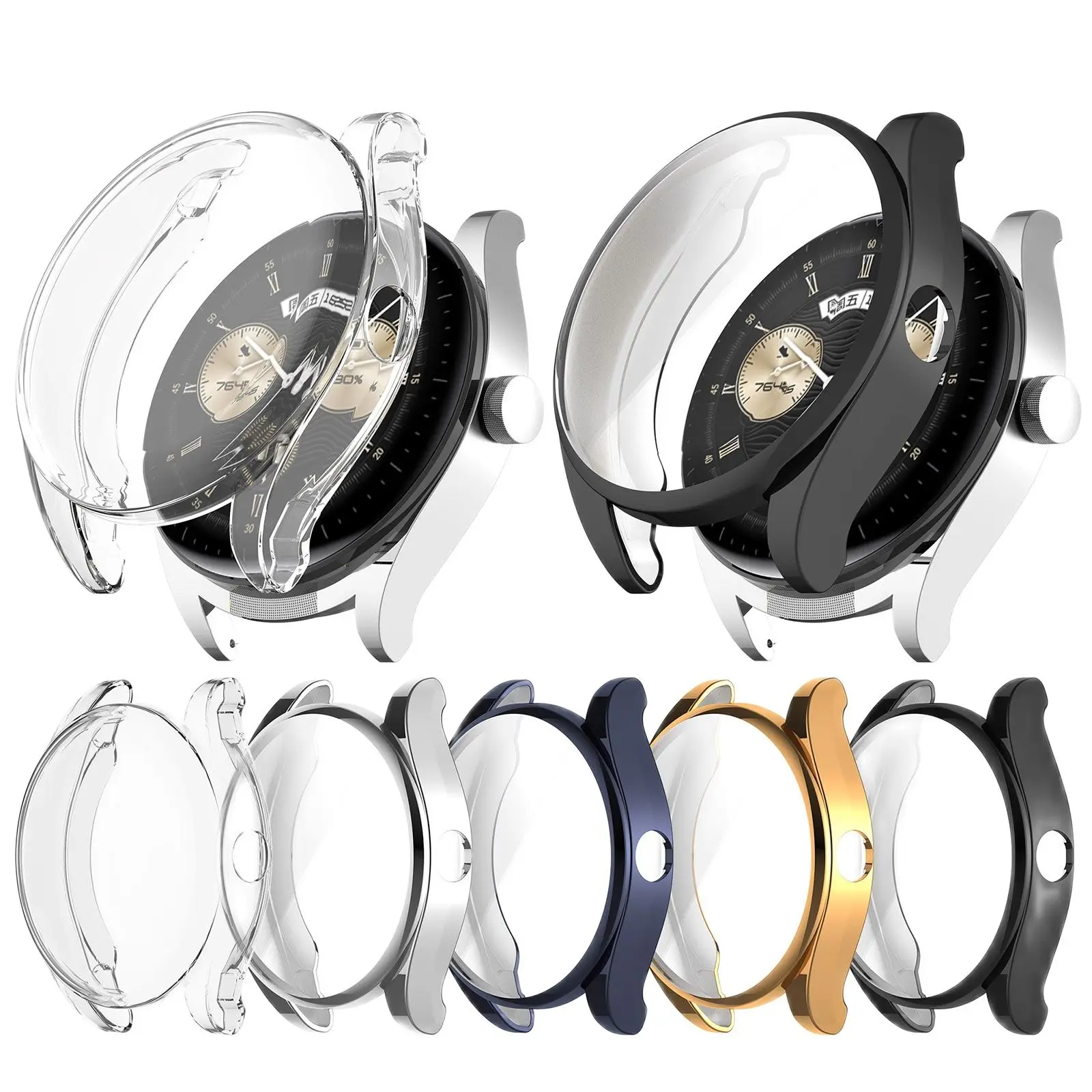 Full Protective Case Cover For Huawei watch buds SmartWatch Screen Protector Replacement Accessories Plating Case soft TPU