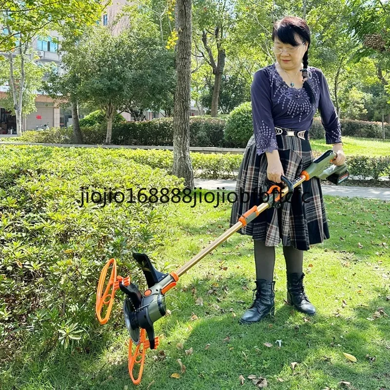 Suitable for Brushless Lithium Battery High-Power Lawn Mower Household Weeding Lawn Mower Small Wireless Handheld Electric Grass