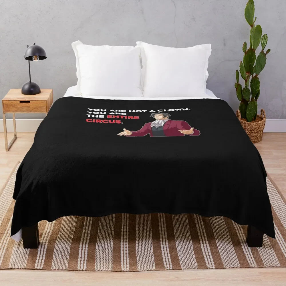 

Miles Edgeworth Entire Circus Quote Essential T-Shirt Throw Blanket Reusable Durable Soft Blanket for All Seasons