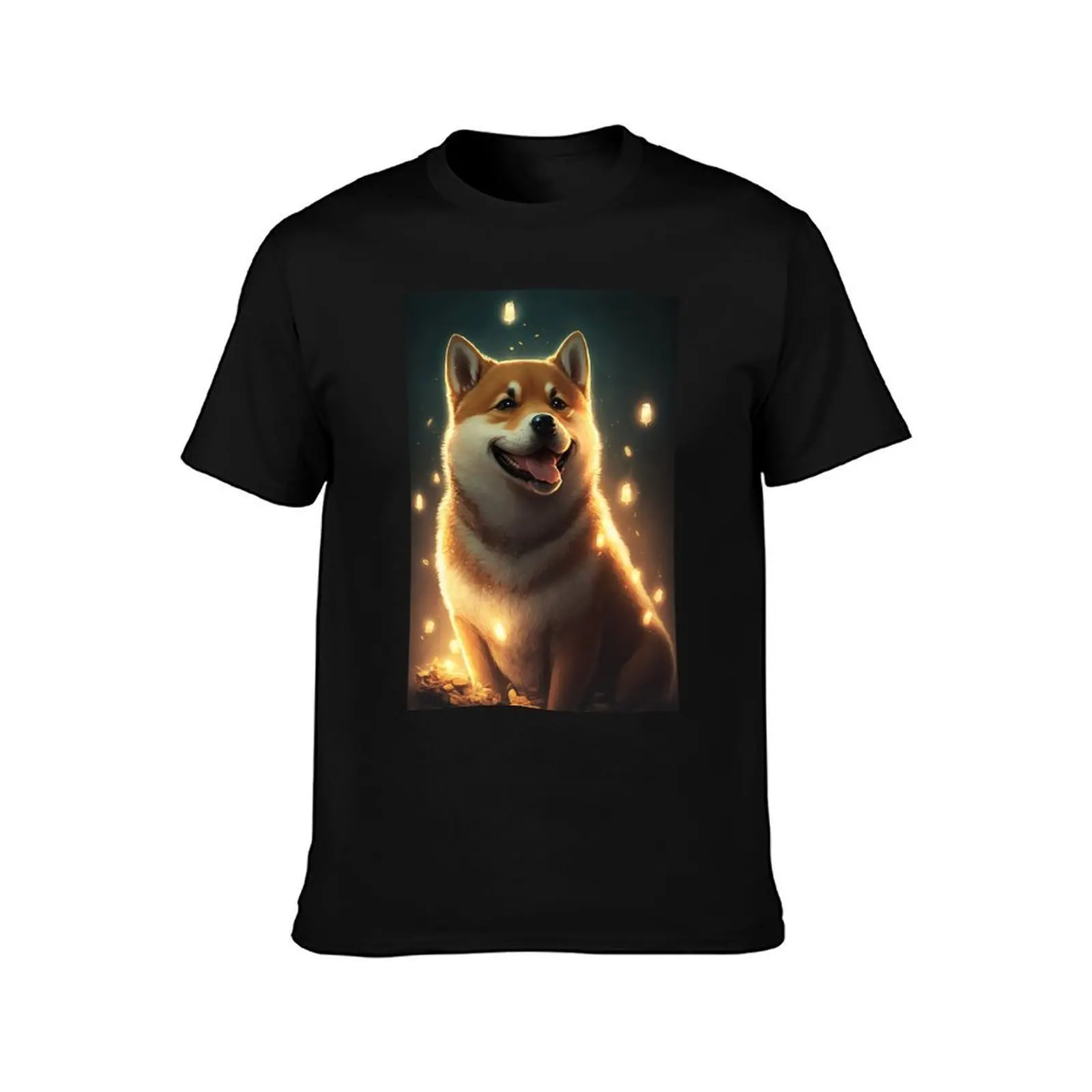 Happy Shiba Inu Dog T-Shirt cotton t shirts man 100% t shirt man casual T-Shirt