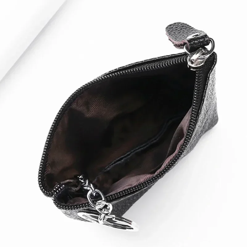 Small Girl  Coin Purse Bags Genuine Leather Vintage Key Card Coin Earphone Holder Pouch for Women Men Mini Wallet Purse