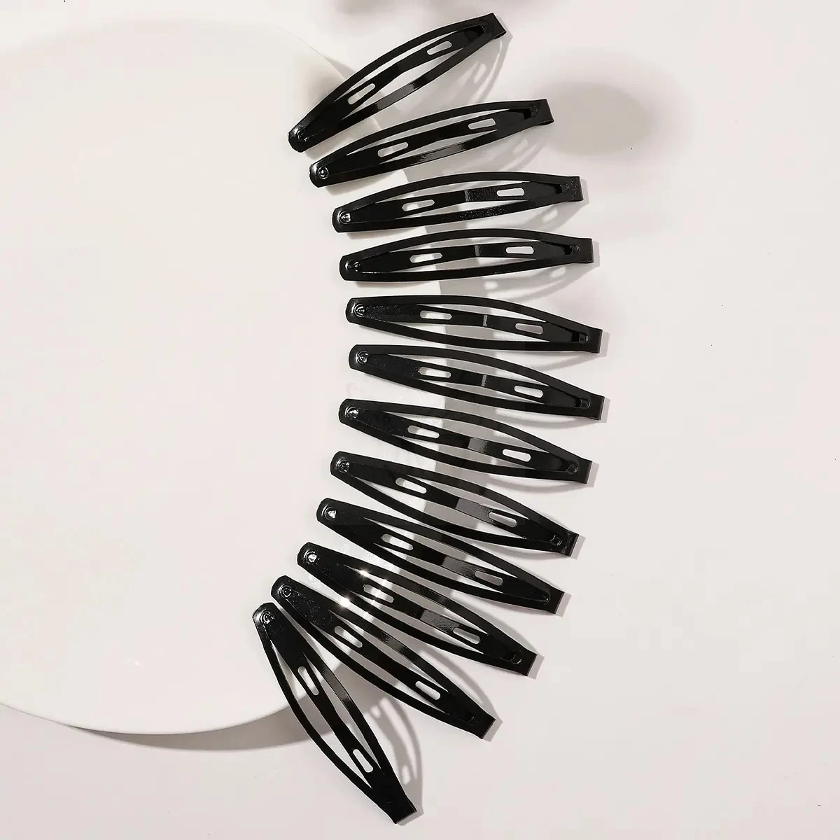 12/24Pcs Black Large Metal Hair Snap Clips 3 inch Long No-slip Hair Clips Barrettes Hair Accessories for Women Girls Hair Clips